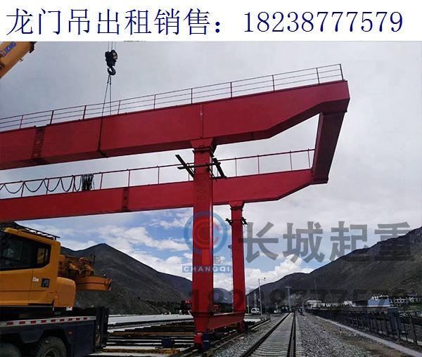 甘肅白銀堆場裝卸用的龍門吊型號尺寸的選擇